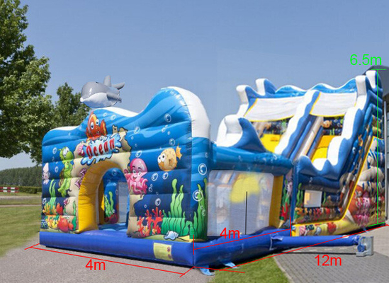 ODM Outdoor Jump Inflatable Slide Bouncer Pvc ปราสาท Bouncy