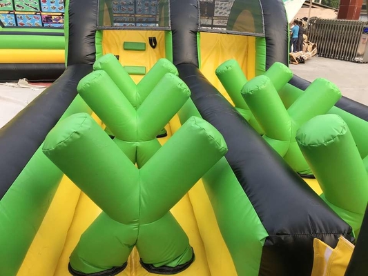 PVC Tarpaulin Portable Inflatable Obstacle Course สำหรับกิจกรรม Obstacle Race Adult