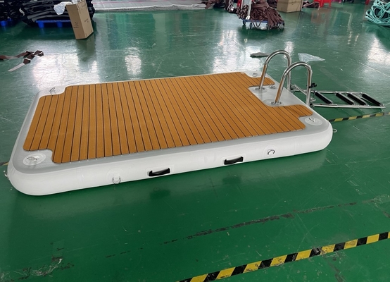 EVA Inflatable Dock ลอยน้ำ Mat Floating Platform พร้อมบันไดสแตนเลส