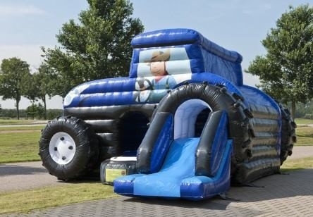 ธีมรถ Commercial Inflatable Slide เกม Bouncy แห้ง Backyard Party