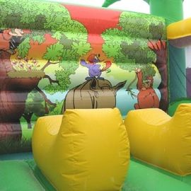 Chirdren Jump N Slide สโนว์บอร์ด Bouncy Castle Jungle Bouncy Super Heroes ทนทาน PVC 0.55 มม