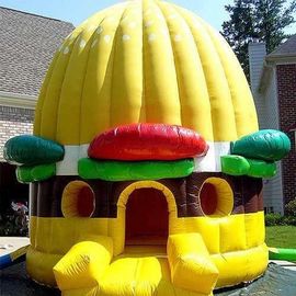 สีเหลืองพอง Inflatable Bouncer Pumpkin ความปลอดภัยด้วย PVC Durable Materia
