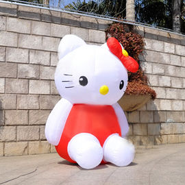 น่ารักกำหนดเอง Inflatable Hello Kitty สำหรับการโฆษณาเย็บคู่ Tripple