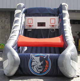 สนุก inflatable เกมแบบโต้ตอบ Charlotte Charlotte Bobcats Inflatable เด็กเกมยิงบาสเกตบอล