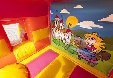 ชุด Comercial Inflatable Combo กับ Mini Dry Slide / เจ้าหญิงพิมพ์ Moonwalk Bounce House