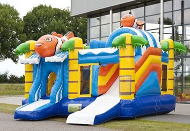 Clown Water Slide Combo, Bounce House สไลด์โชว์พร้อมสไลด์สำหรับเด็ก Party