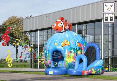Seaworld Fish Moonwalk Inflatable Bouncer พร้อมภาพนิ่งความจุ 8 คน