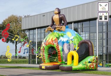 สนุก Jungle กำหนดเอง Inflatable Bouncer Monkey Inflatable จัมเปอร์