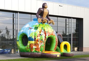 สนุก Jungle กำหนดเอง Inflatable Bouncer Monkey Inflatable จัมเปอร์