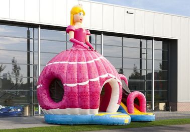 เจ้าหญิงมหัศจรรย์ Inflatable Bouncer PVC วัสดุการพิมพ์สีแดง Inflatable ปราสาท Bouncy