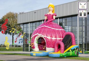เจ้าหญิงมหัศจรรย์ Inflatable Bouncer PVC วัสดุการพิมพ์สีแดง Inflatable ปราสาท Bouncy