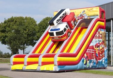คู่เลน Brandweer พาณิช Inflatable สไลด์กันน้ำ Inflatable Castle Slide