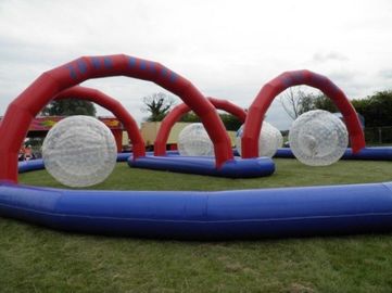 รอยขีดข่วนของเล่นกลางแจ้ง inflatable inflatable Zorb บอลแข่ง Ramp