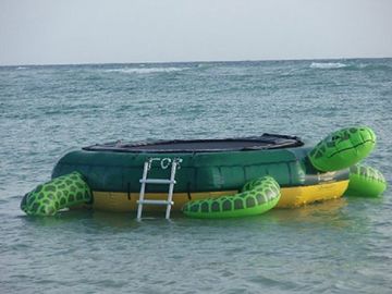 เหตุการณ์โลโก้กลางแจ้งสีเขียว Trampoline Inflatable การพิมพ์