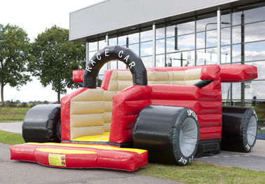 เด็กรถแข่งเด็ก Bouncers Inflatable กระโดดตลก Pvc วัสดุ Tarpaulin