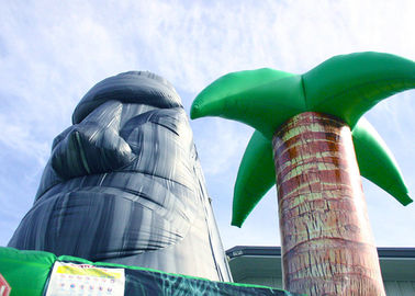 เกาะ Tiki แนวใหญ่ 28 ฟุต Inflatable Climbing Wall Party Games
