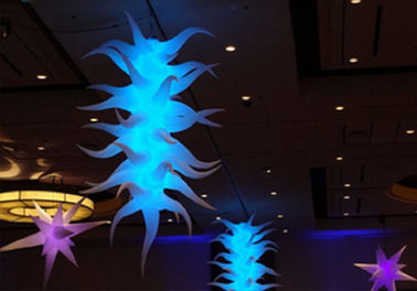 Inflatable Led โฆษณาแสดง 11ft Tall Celling นำแสง Agave พืชรูปร่างอินทรีย์