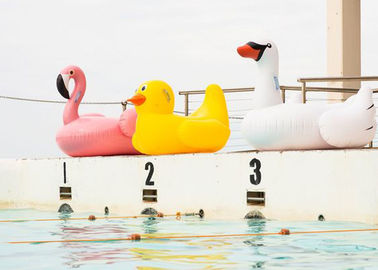 ของเล่นเป่าลมยักษ์ลอย Swan Inflatable Flamingo สำหรับสระน้ำ