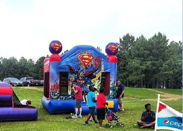 0.50 มม. Spiderman Plato พีวีซี Inflatable Bouncer, Commercial Bounce House สำหรับสนามหลังบ้าน