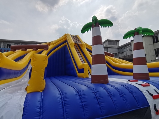 สวนสนุก PVC Outdoor Inflatable พร้อมสไลด์ปราสาท Bouncer เชิงพาณิชย์