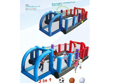 เกมกีฬาเด็ก Inflatable 3 in 1 nflatable สนามฟุตบอล / สนามฟุตบอล