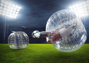 1.2m เส้นผ่านศูนย์กลาง TPU / PVC ฟุตบอลฟอง, ของเล่นเป่าลมกลางแจ้ง 0.8mm Bubble Soccer