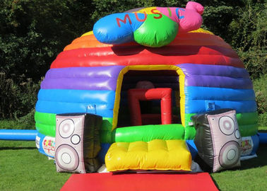 สนามเด็กเล่น Bouncer Inflatable สำหรับเด็ก Bouncer เด็กสีสันสดใสด้วยการพิมพ์โลโก้