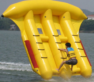 สีเหลือง 0.9mm พีวีซี Inflatable บินปลา Inflatable ของเล่นเรือสำหรับน้ำเกม