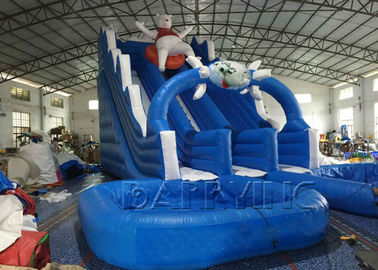 รองเท้าส้นเตี้ย Lazy Bear สไลด์พาณิชย์ที่มีสระว่ายน้ำสไลด์น้ำยักษ์ Giant Inflatable