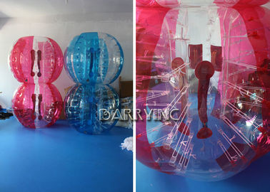 ของเล่น Inflatable Outdoor ของเล่นเด็ก 1.8 ม. TPU ลูกชิ้นฟองน้ำสีฟ้า / ลูกบอลฟองสีแดง