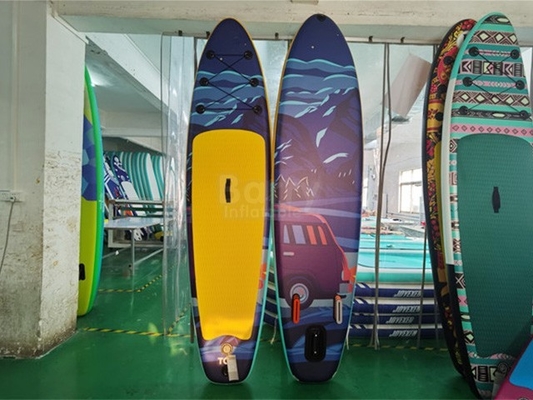 3 Fins Steady Standup Paddle Board Surf Adventurer สีเหลืองพร้อมลวดลาย