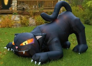 ใบรับรอง CE Outdoor Infant Silk Inflatables แมวดำสำหรับเทศกาลฮาโลวีน
