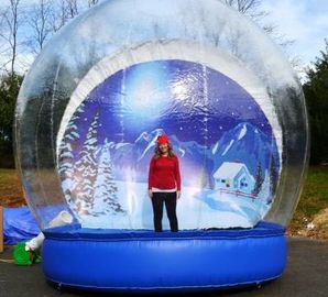 โปร่งโฆษณาโฆษณายักษ์ปักกิ่งกลางแจ้งโปร่งใส Inflatables Snow Globe CE Approved