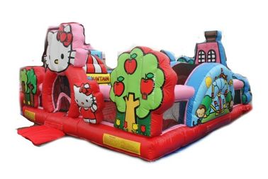 Hello Kitty Inflatable Playground Playground พร้อมสไลด์ปราสาท Bouncy สำหรับผู้ใหญ่เชิงพาณิชย์