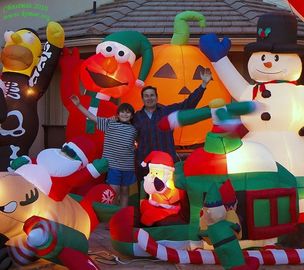 สินค้าพองที่มีสีสันโฆษณา Outdoor Inflatable Christmas Decorations