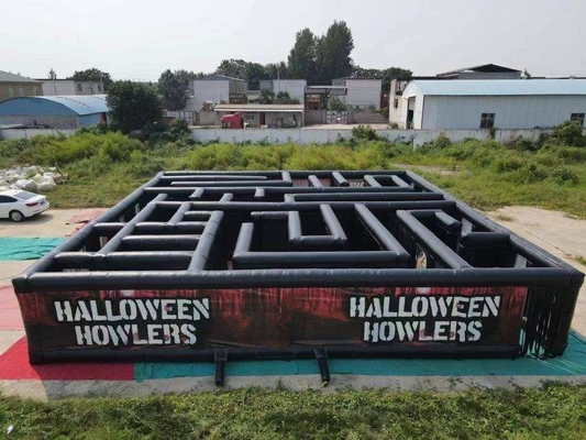 0.55mm PVC Outdoor Inflatable บ้านผีสิง Halloween Fun Maze