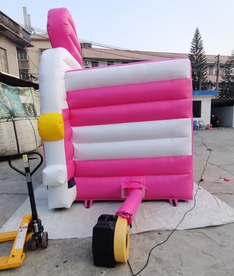 0.55mm PVC Children's Inflatable Bouncer รถ Small Bouncy Castle Blower
