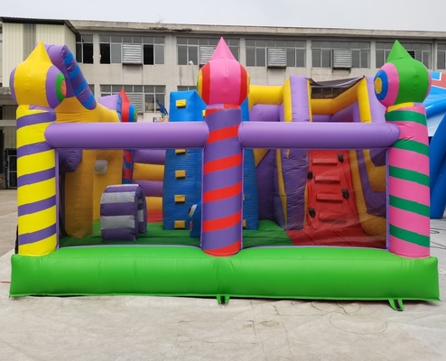 0.55mm PVC Outdoor Bouncer House Slide Combo