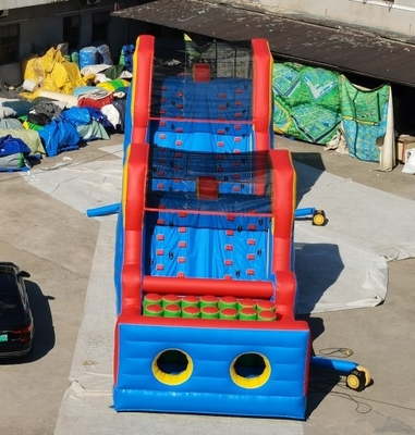 PVC สีสันสดใส 5k Obstacle Course Bounce House สำหรับเด็กและผู้ใหญ่