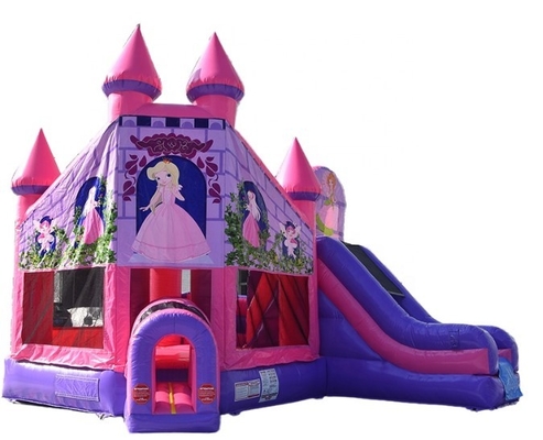 0.55mm PVC Toddler Bouncer พร้อมธีม Slide Princess