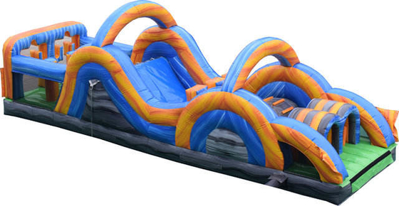 PVC Inflatable 5k Bounce House หลักสูตรอุปสรรคสำหรับเด็กวัยหัดเดิน Air Blower