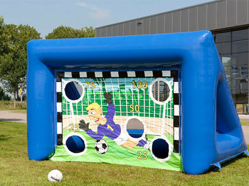 กีฬากลางแจ้ง Inflatable เกมส์เด็กแบบพกพาลูกฟุตบอลฟุตบอลเป้าหมาย