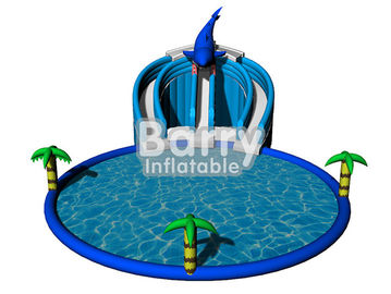 เกมส์ทำน้ำอุ่นฤดูร้อนของเล่นสวนสนุก Dolphin Inflatable สำหรับเด็ก / ผู้ใหญ่
