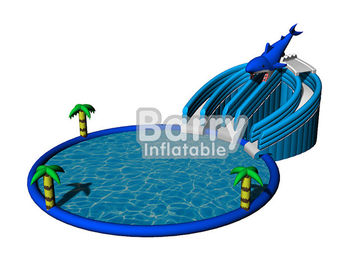 เกมส์ทำน้ำอุ่นฤดูร้อนของเล่นสวนสนุก Dolphin Inflatable สำหรับเด็ก / ผู้ใหญ่