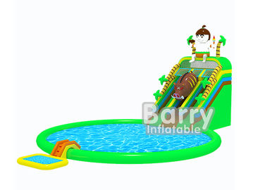 Cartoon Jurassic สวนน้ำพอง Jungle Inflatable Aqua Park รับรอง CE