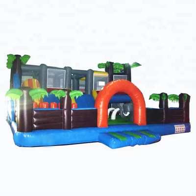 เกมเป่าลมคอมโบ PVC Bouncy Jumping Castles Amusement Park