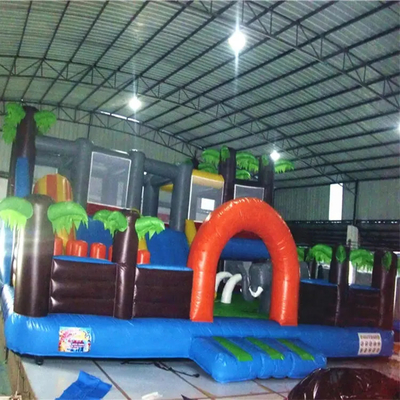 เกมเป่าลมคอมโบ PVC Bouncy Jumping Castles Amusement Park
