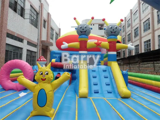 โลโก้ที่กำหนดเองอุปกรณ์สนามเด็กเล่นทำให้พอง Kids Bouncy Castles สำหรับกิจกรรม