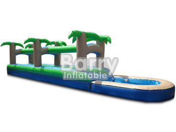 สนามเด็กเล่นสวนน้ำ Rainforest Water Slides ทนไฟ 28L X 8W X 11H Ft