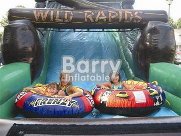 ความปลอดภัย Wild Rapids สไลด์น้ำ Inflatable ด้วยแหวนว่ายน้ำ / Air Blower